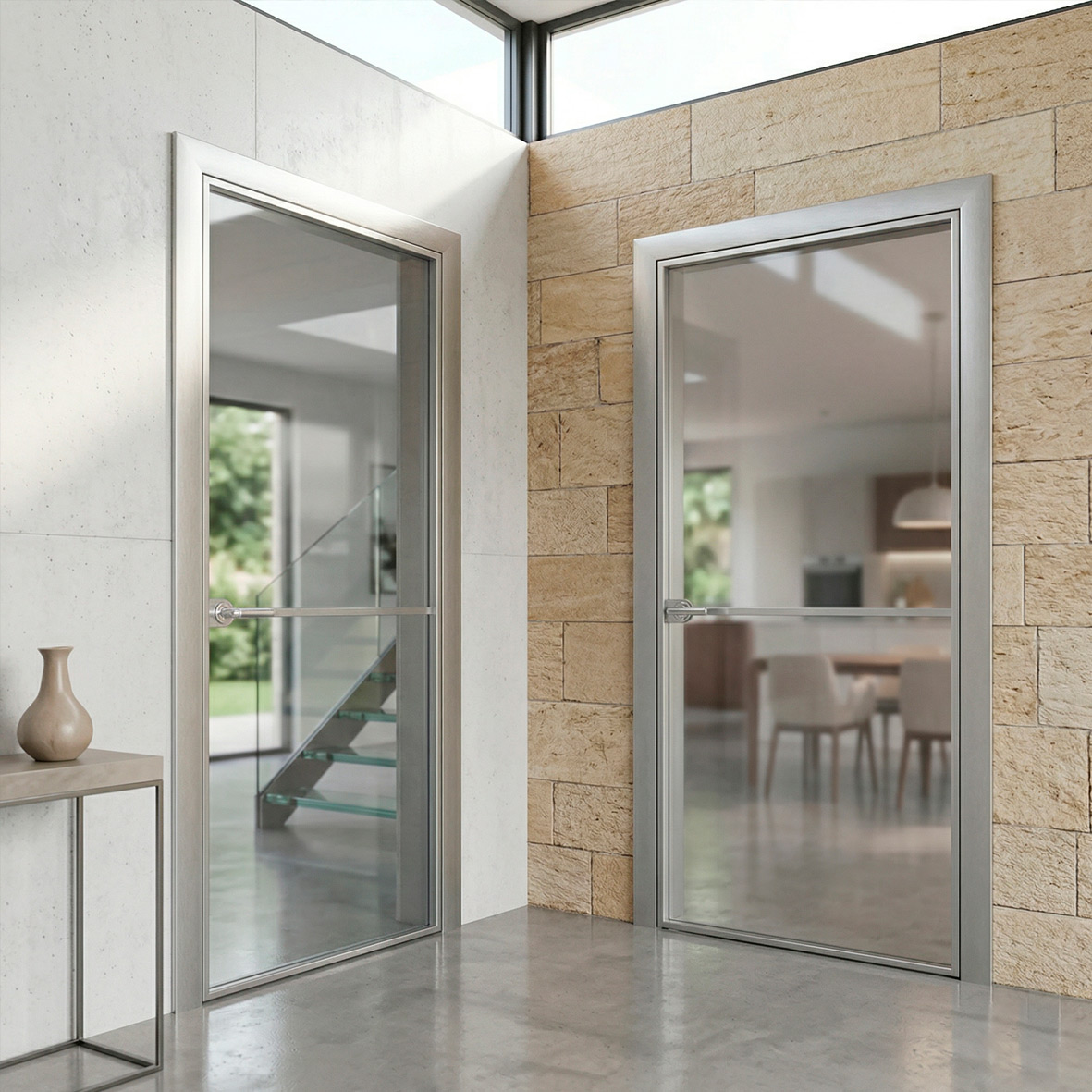 Cancelería de aluminio ventanas puertas Skala