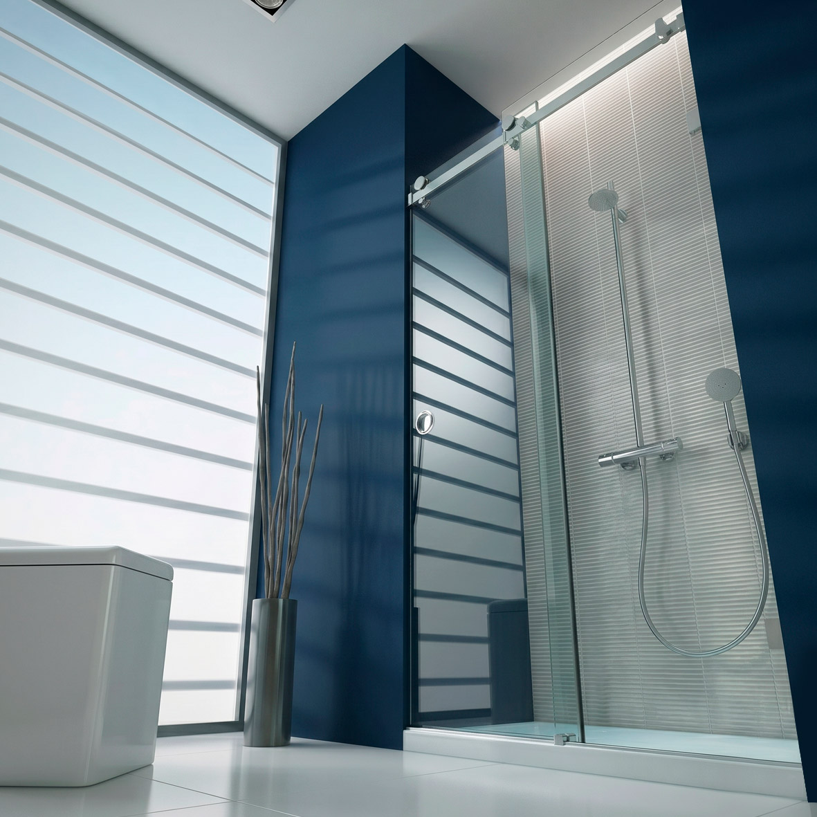 Canceles de baño en cristal templado Skala