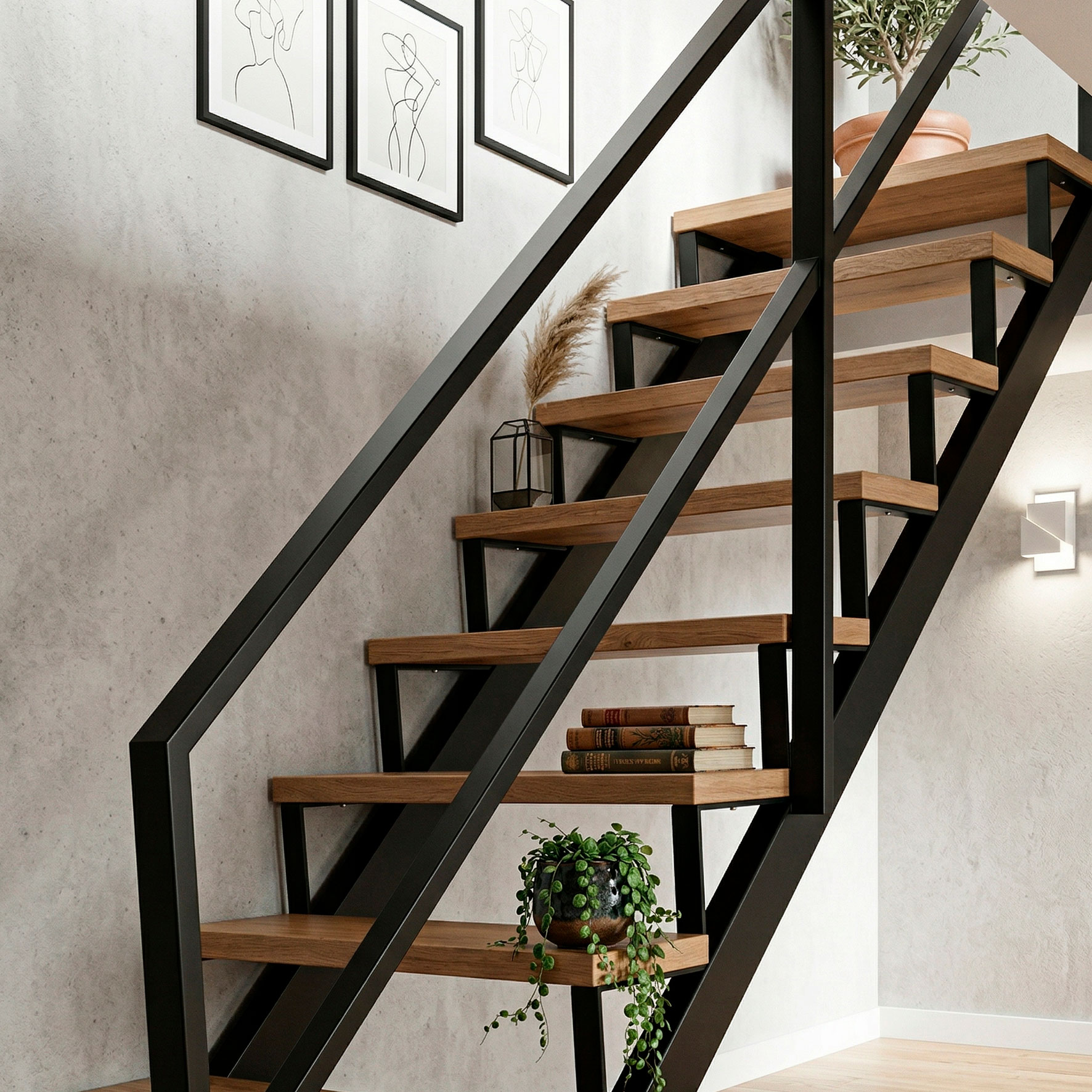 Escaleras residenciales de acero Skala
